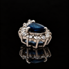 Estate 1.86ct. Sapphire & Diamond Platinum Pendant