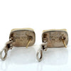 Modern Designer Rough Cut Aquamarine, Silver & 18kt Yellow Gold Set