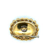 Victorian Revival Cobalt Blue Enamel, Pearl, Pink and Blue Sapphire 18K Yellow Gold Brooch