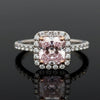 Estate Contemporary Natural Fancy Light Pinkish Purple 1.81ct Diamond Platinum & 18K Rose Gold Ring