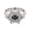 Estate Color Change Alexandrite & Diamond Platinum Ring