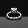 Estate Contemporary Natural Fancy Light Pinkish Purple 1.81ct Diamond Platinum & 18K Rose Gold Ring