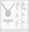Modern Heart Shape Diamond & 14K White Gold Necklace