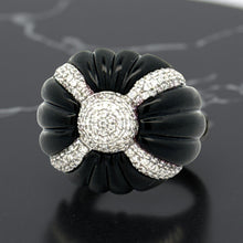  Effy Onyx & Diamond 14K White Gold Ring