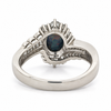 Estate .84ct. Black Opal & Diamond Platinum Ring