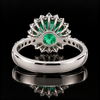 Estate 2ct. Emerald and Diamond 18KT White Gold Ring