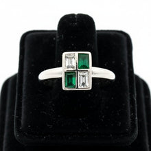  Estate Emerald and Diamond Ring 15273