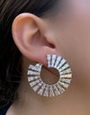 Fashionista Diamond and 18K White Gold Bold Hoop Earrings