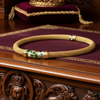 Asch Grossbardt Inlay Onyx, Mother of Pearl, Malachite 14k Yellow Gold Necklace