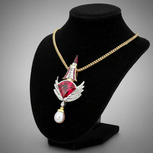  Estate Designer David Sacco Original  "The Art Of Being" Rubellite Natural Fancy Light Pink Diamond Necklace 14920