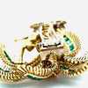 Italian Modern 1980's 18K Yellow God 15.00 cttw Yellow Sapphire, Emerald and Diamond Monkey on Palm Tree Brooch