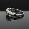 Estate Natural Color Change Alexandrite and Diamond Platinum Ring