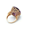 Vintage Diamond & Amethyst 14K Yellow Gold Ring