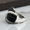 Effy Onyx & Diamond 14K White Gold Ring