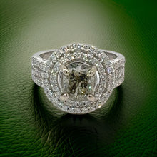  Maya Lianna 1.73 ct Natural Fancy Dark Gray-Yellowish Green Diamond 18K White Gold Ring 14737