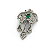 Vintage Emerald and Diamond 18K Yellow and White Gold Pendant