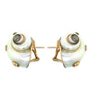 Mazza Mother of Pearl and 14K Yellow Gold Shell Earrings