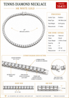 Straight Line Diamond Necklace 25.08cttw I-J SI1-SI2 14K White Gold