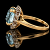 Estate 4.46ct. Aquamarine and Diamond 14KT Yellow/White Gold Ring