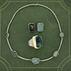 Modern Designer Rough Cut Aquamarine, Silver & 18kt Yellow Gold Set
