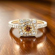  Leo Schachter Natural Fancy Orange Diamond Ring 14892