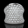 Estate Cartier Chalice Collection 6.60cttw Diamond 18Kt White Gold Wide Ring