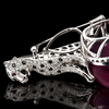 Estate Panthere 130.75ct. Rubellite, Diamond & Ruby Platinum Pendant/Brooch