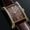 Estate Cuervo Y Sobrinos  Habana "Esplendidos" No. 02412/2-7727 18K Yellow Gold Diamond Watch (Leather Strap)