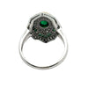 Vintage Emerald & Diamond 18K White & Yellow Gold Ring