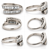 Estate 1.00cttw. Diamond Bypass Platinum Ring