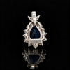 Estate 1.86ct. Sapphire & Diamond Platinum Pendant