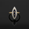 Vintage Sapphire & Diamond 14K Yellow & White Gold Ring