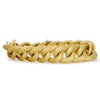 Designer Nicolis Cola Brushed Curb Link 18K Yellow Gold Necklace and Bracelet (Converts)