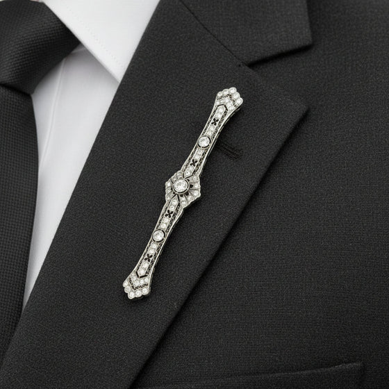 Art Deco 1920's 1.50cttw Diamond Platinum Pendant/Brooch