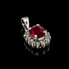Estate 1.00ct. Ruby & Diamond Platinum Pendant