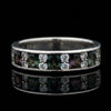 Estate Natural Color Change Alexandrite and Diamond Platinum Ring