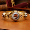 Vintage Equestrian/ Fox Hunt Rare 14K Yellow Gold Bangle