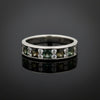 Estate Natural Color Change Alexandrite and Diamond Platinum Ring