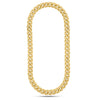 Designer Nicolis Cola Brushed Curb Link 18K Yellow Gold Necklace and Bracelet (Converts)