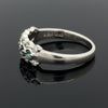 Estate Natural Color Change Alexandrite and Diamond Platinum Ring