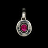 Estate .90ct. Ruby & Diamond Platinum Pendant