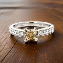  Maya Lianna .28ct Natural Fancy Orange Diamond Ring 14891