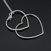 Contemporary 2.00cttw Diamond Double Heart 14/18K White Gold Necklace