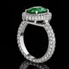 Estate 2.11ct. Brazillian Paraiba Tourmaline and 1.40cttw. Diamond Platinum Ring (GIA)