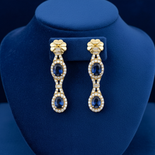  Beverly K Sapphire, Diamond and 14K Yellow Gold Dangle Earrings