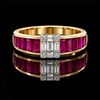 Estate Designer Ruby & Diamond 18KT Yellow Gold Ring