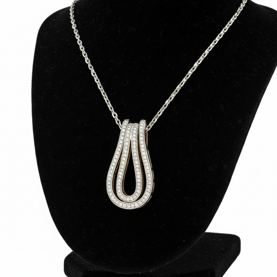 Designer Di Modolo Diamond (2 Piece) 18k White Gold Necklace