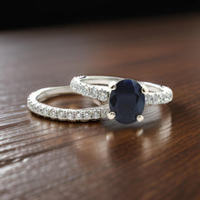  Maya Lianna 1.97 ct Sapphire and Diamond Bridal Set Ring 14862