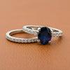 Maya Lianna 1.97 ct Sapphire and Diamond Bridal Set Ring 14862