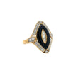 Vintage Onyx & Diamond 18K  Yellow Gold Ring